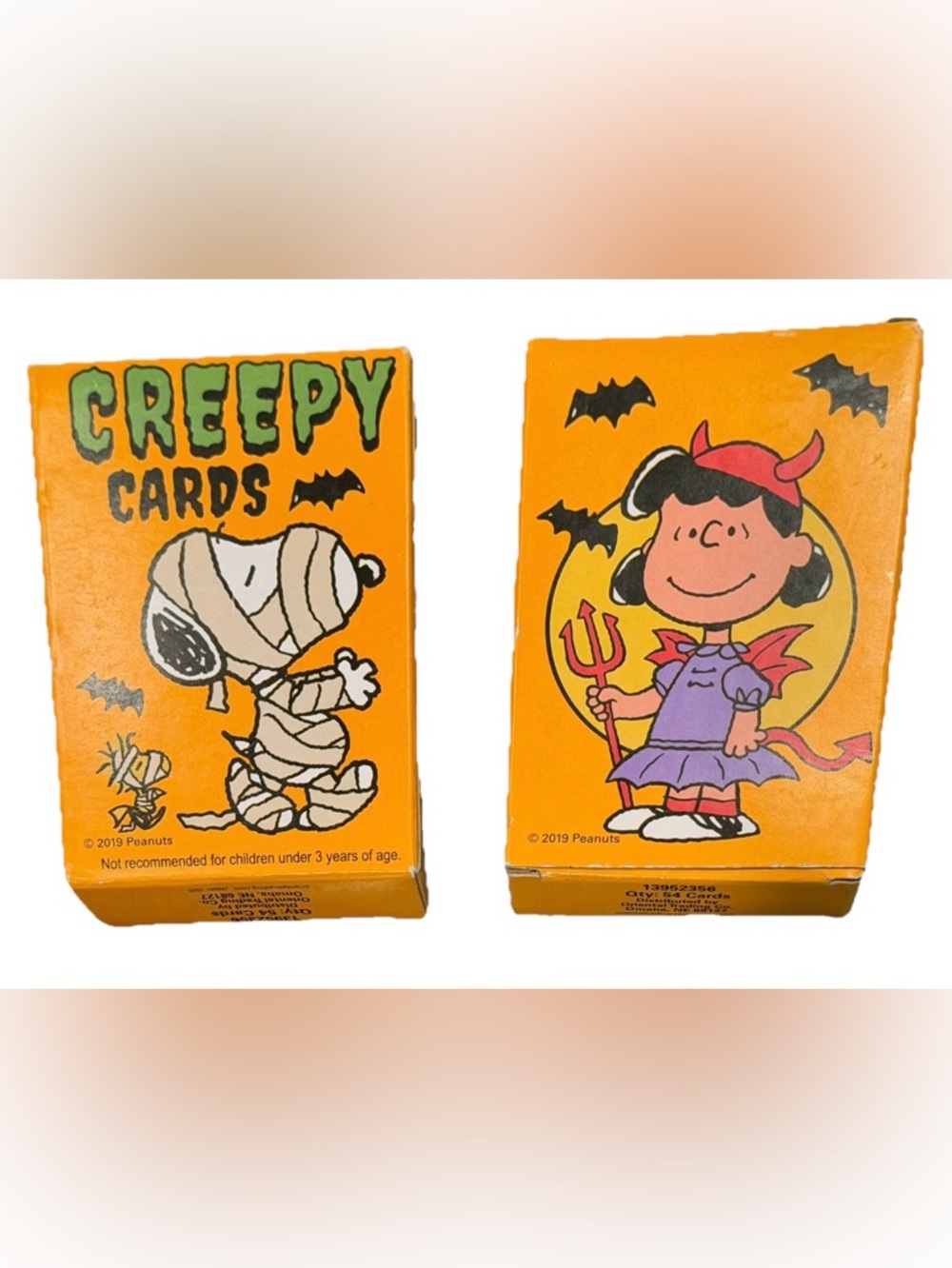 Snoopy Peanuts Halloween Creepy Playing Cards Two Sets Collectible 2019 NIB